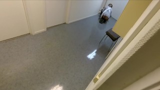 Cleaning Lady Gaged, Fucked hard and Creampied twice at Work By Worker