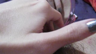 pov close up big clit pussy play with mirror