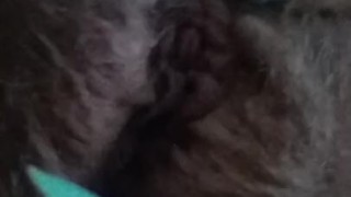 Outside mastubationw/ hairy pussy