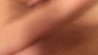 Playing with my freshly shaven pussy and cumming