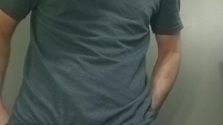 Man's pants fall down and his big dick flies out! Embarrassing!