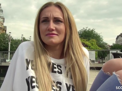 GERMAN SCOUT - SEDUCE VERY FLEXIBLE TEEN LINDA TO FUCK AND CUM INSIDE HER