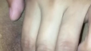 Playing with my pink toy