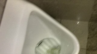 Pissing with my stepbrother at disco urinal