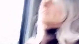 Milf Finger Fucks Herself in Car in Public Parking Lot.