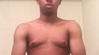 Masturbating