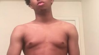 Masturbating