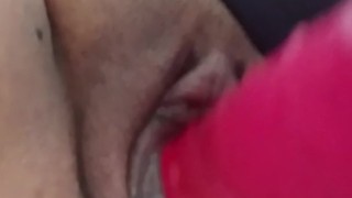 Amateur horny latina fucks dildo