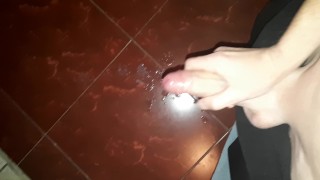 twink bathroom jerking