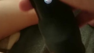 Teen russian masturbating with tiger toy and getting wet