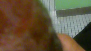 Rubbing one out in my job restroom.