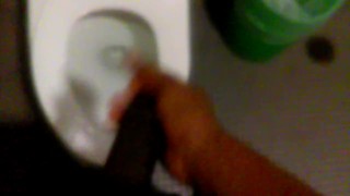Masturbation in public restroom