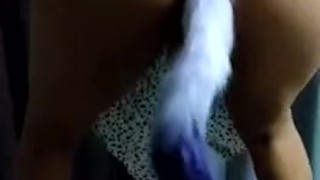 Twerking fat ass slow mo with tail