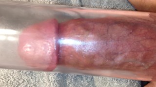 cock pumping close up