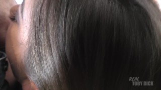 First Porn scene for beaty - deepthroat, gagging and cumshot - teaser