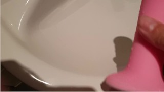 Preparing my dildo for my first time anal in years.....