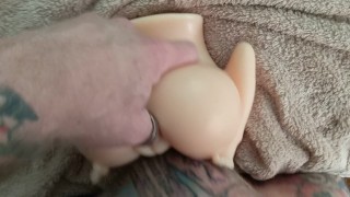 Inked Daddy Bear Fucking Pocket Pussy