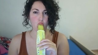 Licking icecream