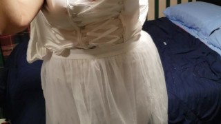 Letting my boobs loose after Halloween party!