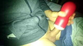 Twink fucking his fleshlight cums