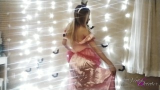 slutty princess peach sucks and fucks - camgirl cosplay super mario