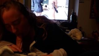 She wants the cock so bad she pulls it through my boxers
