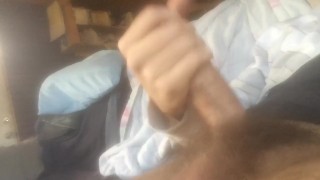 Hairy twink makes a load of cum