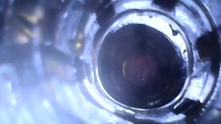 Cumming inside my fleshlight (internal view)