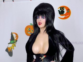 Goth milf elvira ogromny boob joi brudny głos