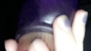 Sucks toy after cumming short vid