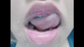 Seductive Mouth and Tongue Tease