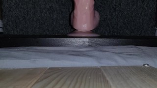 POV: teen fucks realistic dildo