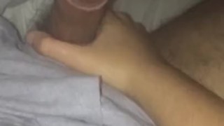 Stroking my thick cock!!