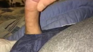 Huge backed up cum shot