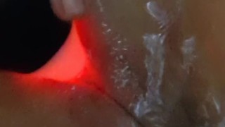 Hot girl with pink lips in bath