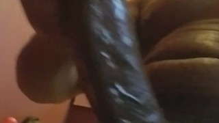 Big black shinny dick! Look at the veins!