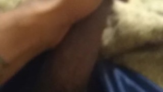 Tatted thug jacking big dick
