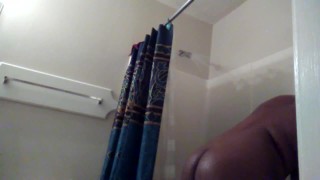 js soaping up in bathroom ass shaking