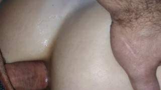 Schoolgirl loves ass fucks really at home video
