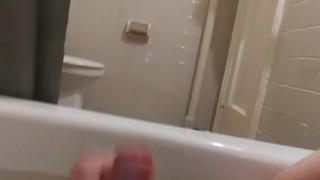 Jerking off in bathtub