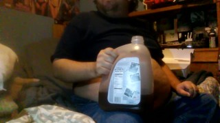 Donuts and iced tea chug