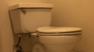 vlog #76 masturbating in a black dress while on a toilet. a bearded woman