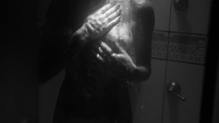 Blonde teen taking a bath