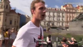 CZECH HUNTER 380 - Fit Blonde Twink Eats Cock Like He Licks His Ice Cream