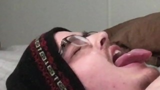 Straight Guy Moans & Cums Right On His Face and Into His Mouth on Cam!