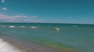 I'm nude on Lago Saler beach in Valencia. Public nuditty outdoor