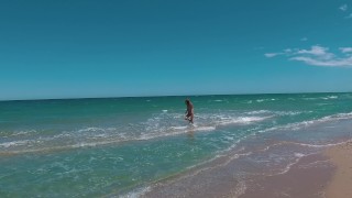 I'm nude on Lago Saler beach in Valencia. Public nuditty outdoor