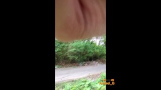 Andrei_B Fully Naked, Jerking Off, and Cumming Outdoors