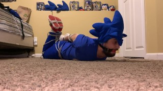 Sonic Cosplayer in Bondage