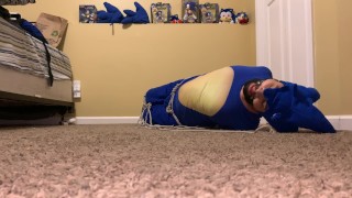 Sonic Cosplayer in Bondage